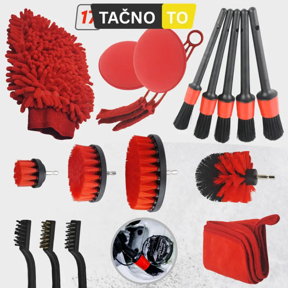 17-DELNI SET ZA ČIŠĆENJE AUTOMOBILA