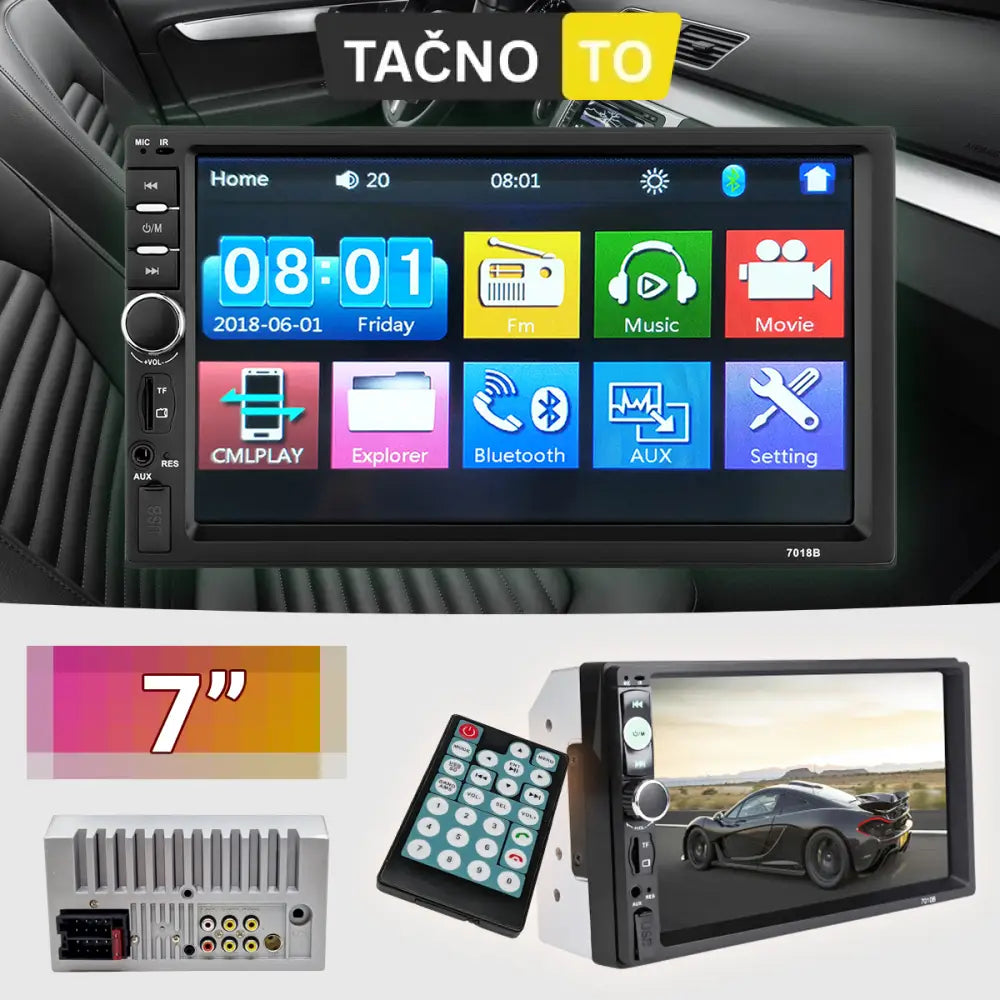 2-DIN AUTOEKRAN RADIO Elektronika