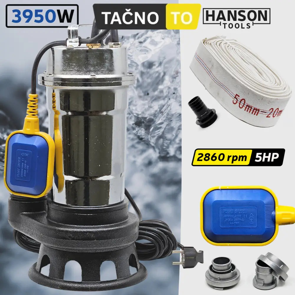 HANSON POTOPNA PUMPA ZA PRLJAVU VODU 3950W