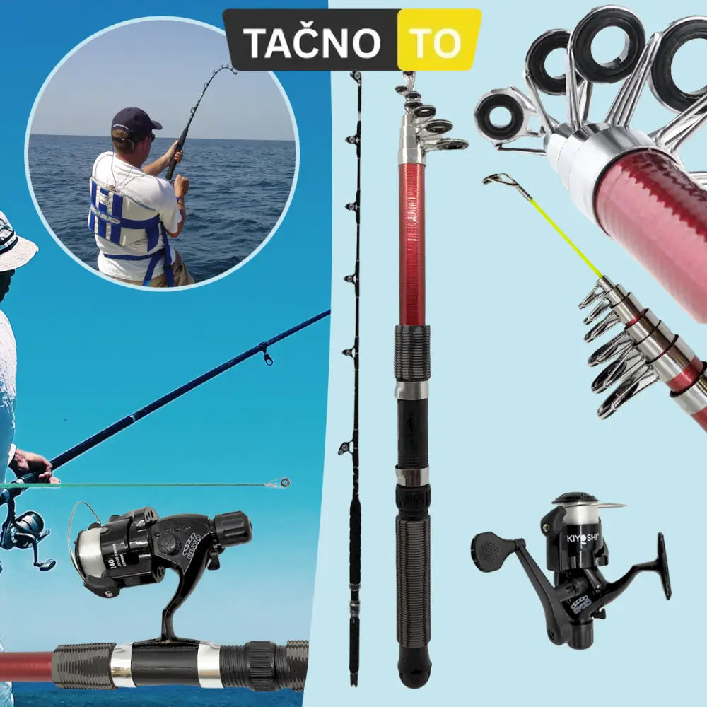 KIYOSHI RIBOLOVNI SET-ŠTAP + MAŠINICA ZA PECANJE