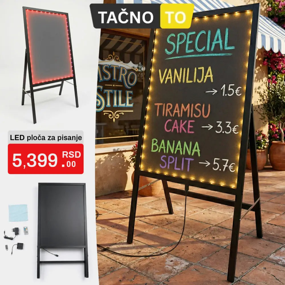 LED TABLA ZA PISANJE 60x80 CM