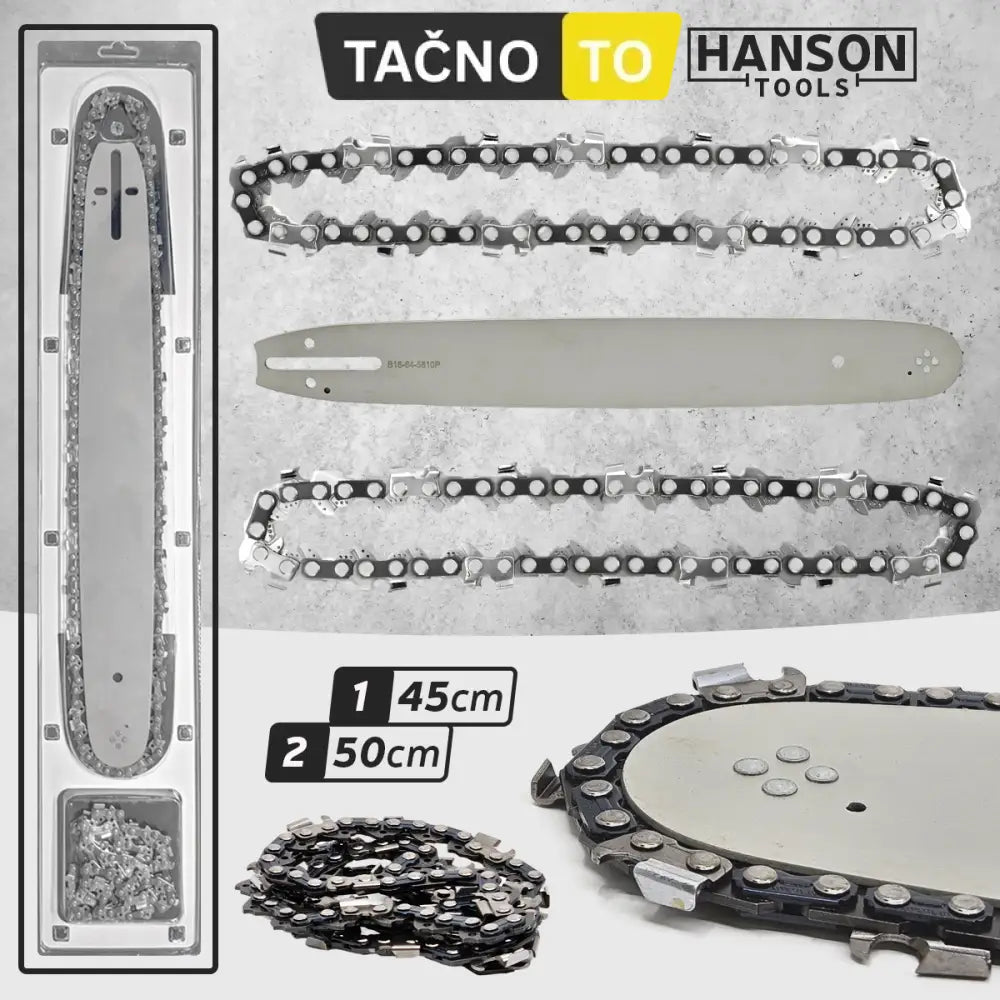 MAČ I 2x LANAC ZA MOTORNU TESTERU