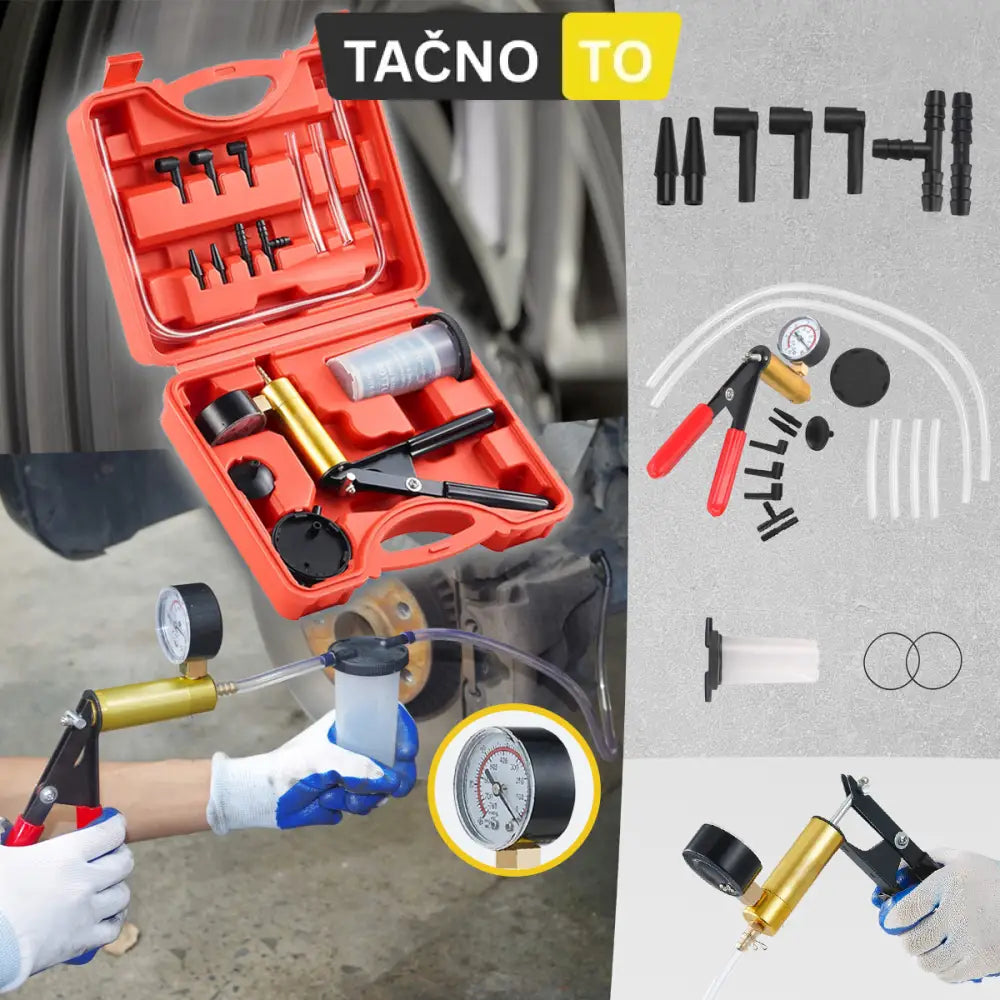 PRIBOR ZA ODZRAČIVANJE KOČNICA SA VAKUUMSKOM PUMPOM